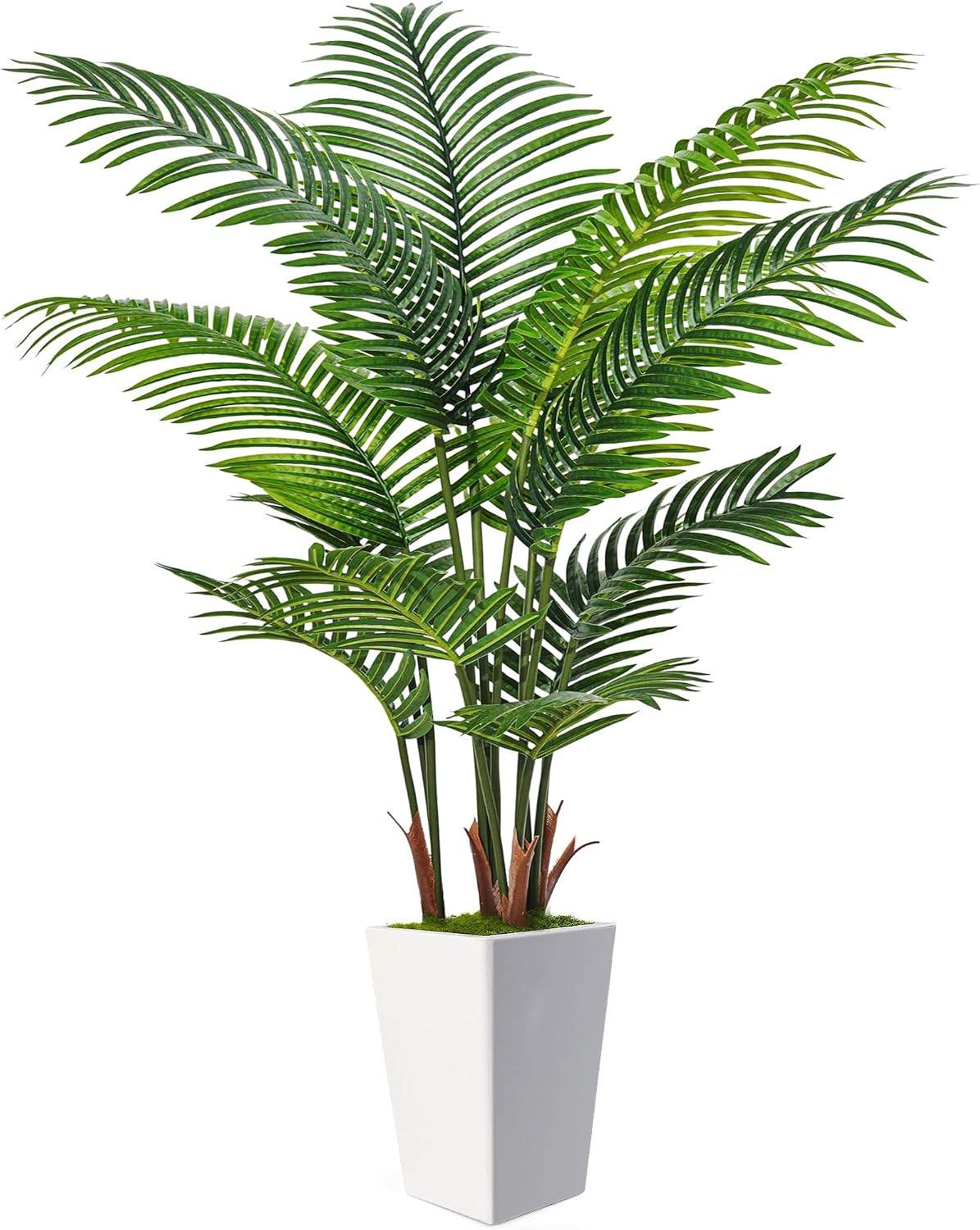 6FT Artificial Palm Tree, Tall Faux Palm Tree Indoor with Fake Plants